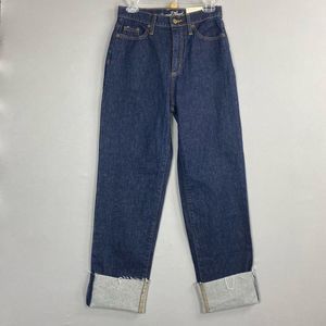 Universal Thread Women’s Vintage Straight Jeans Size 2 Short Dark Wash Raw Hem